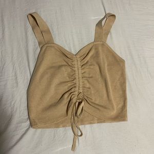 H&M medium tan cropped tank, super soft
